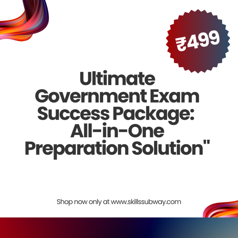 “Ultimate Government Exam Success Package: All-in-One Preparation Solution Starting at ₹499”
